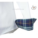 Camisa bandera España blanca con cuadro escocés